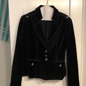 WHBM black velvet blazer